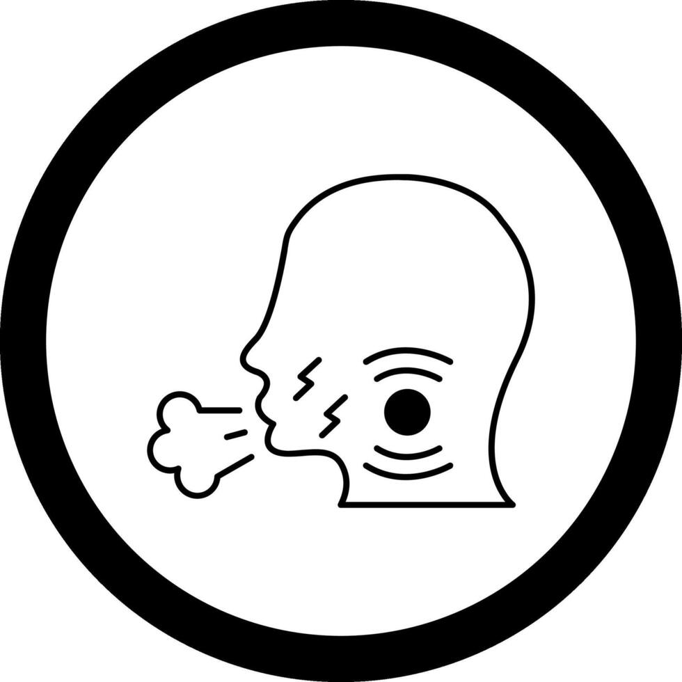 Cough Circle Icon vector