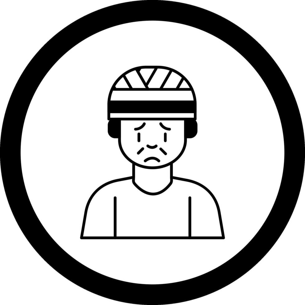 Head Injury Circle Icon vector