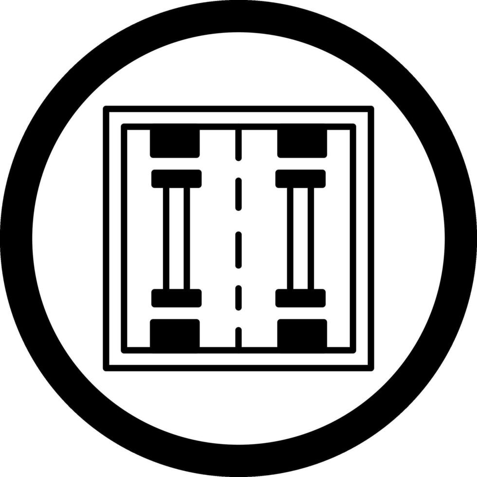 Lane Circle Icon vector