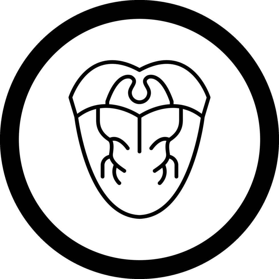 Tongue Circle Icon vector