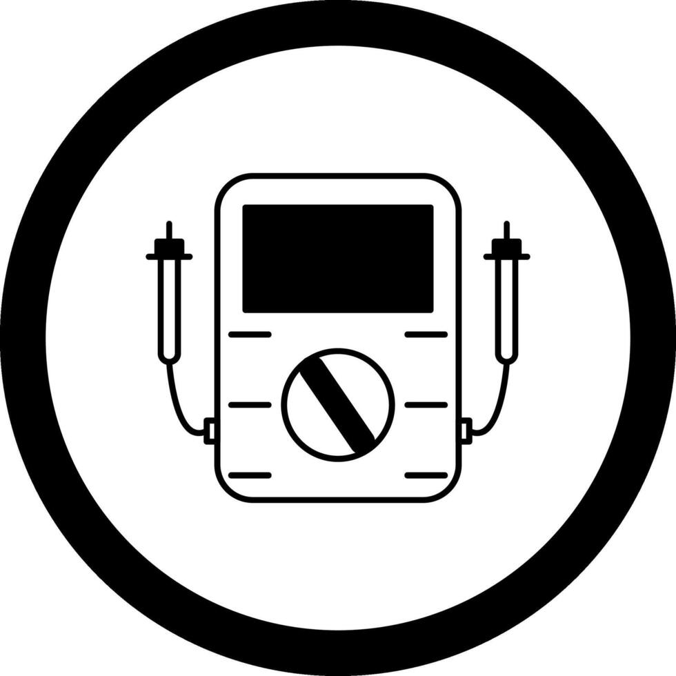 Voltmeter Circle Icon vector
