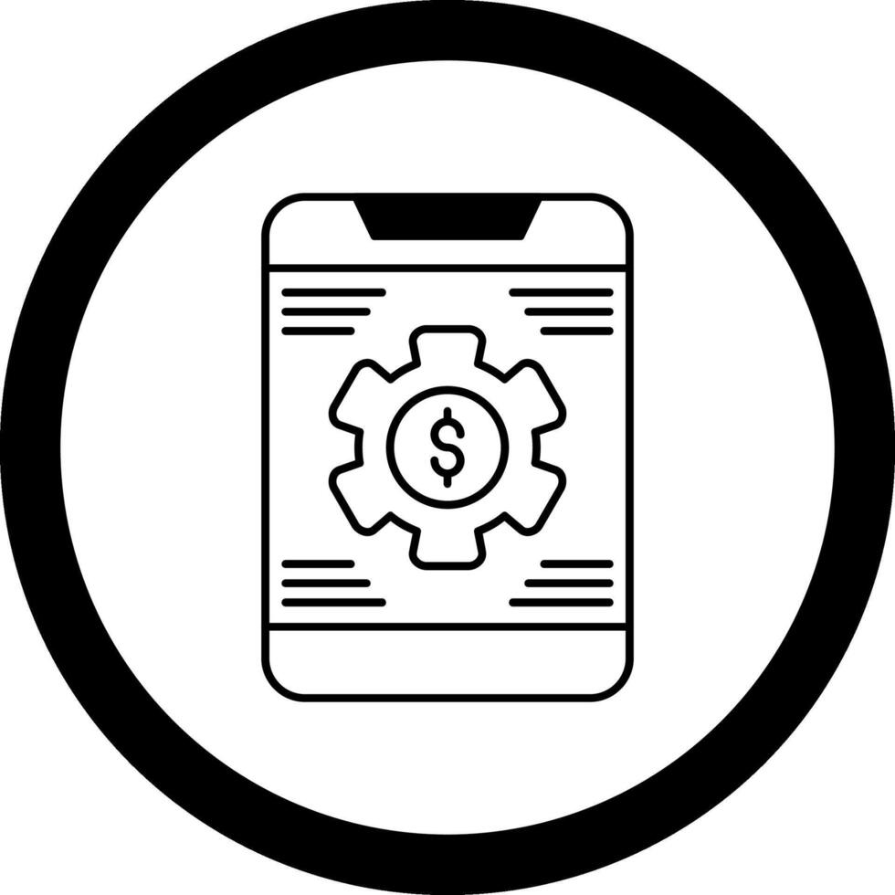 Banking App Settings Circle Icon vector