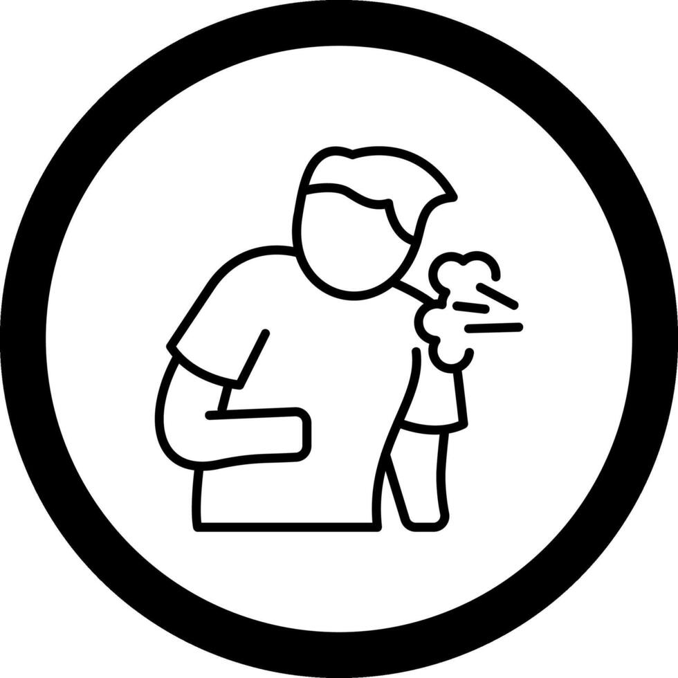 Cough Circle Icon vector
