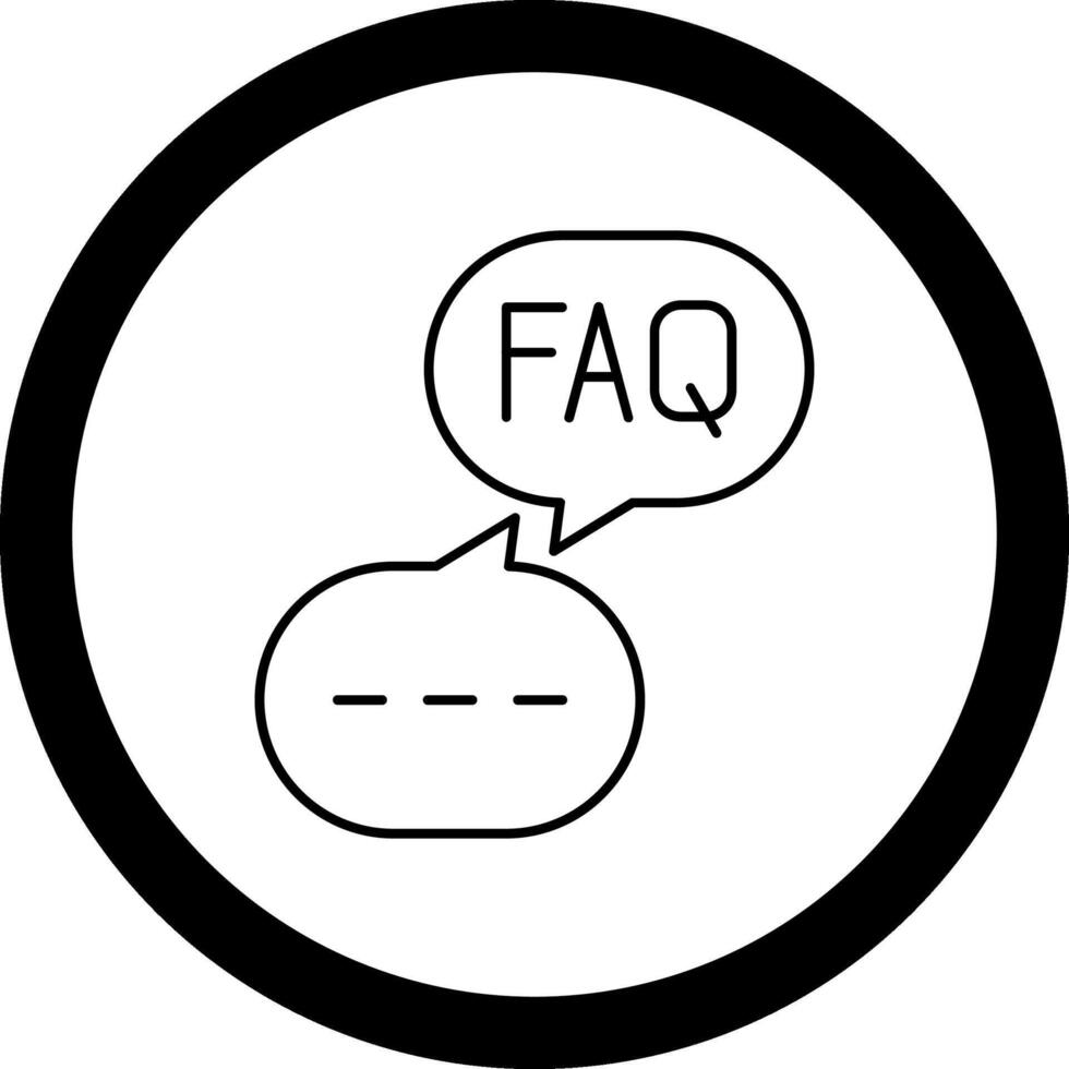 Faq Circle Icon vector