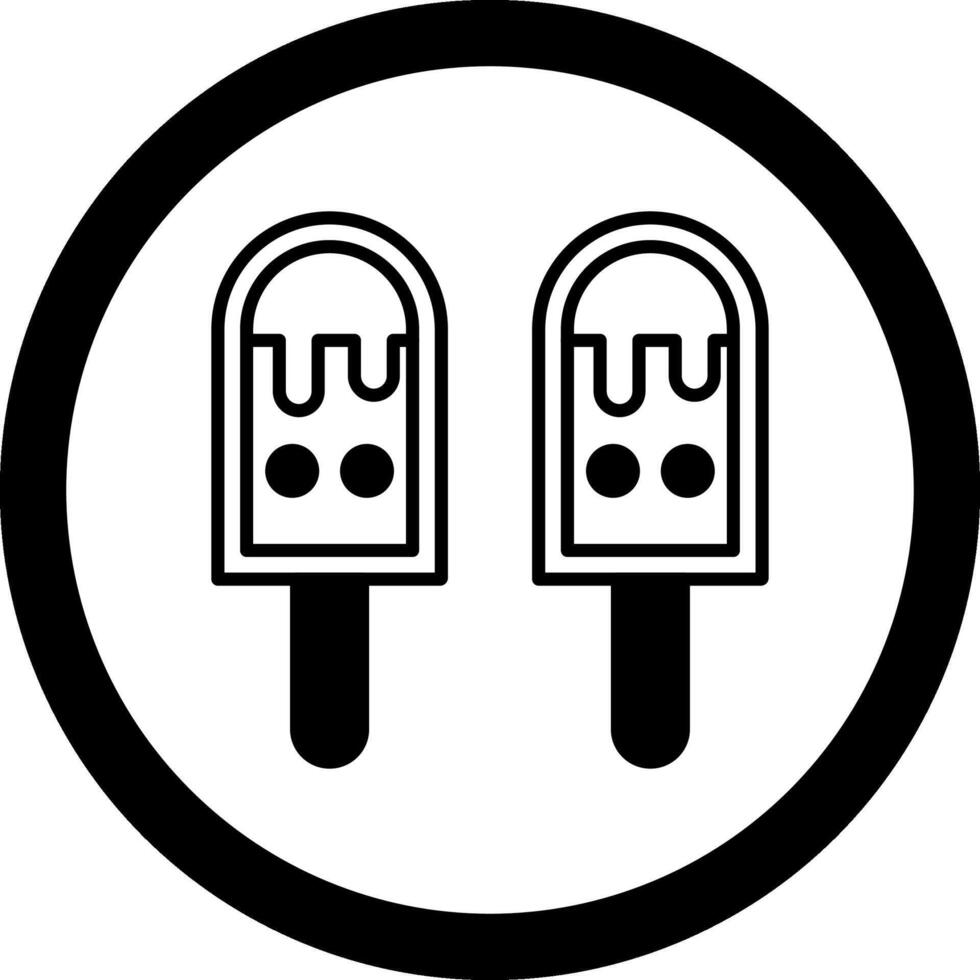 Ice Cream Circle Icon vector