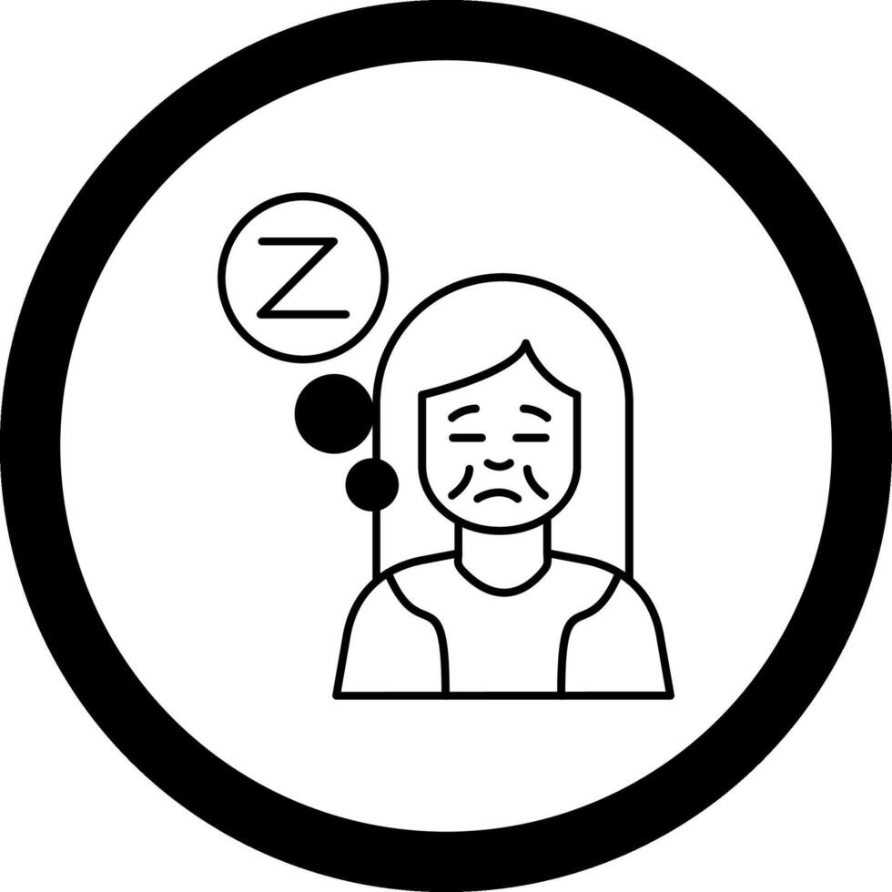 Insomnia Circle Icon vector