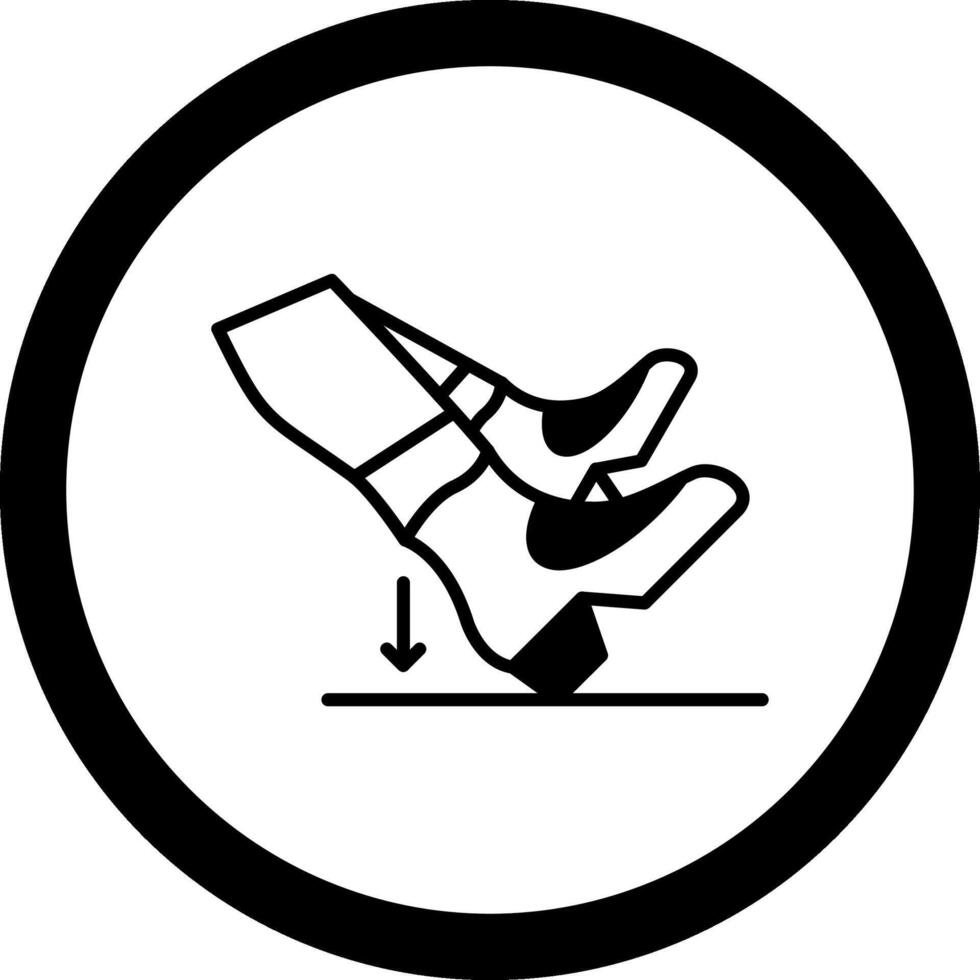 Heel Dig Circle Icon vector