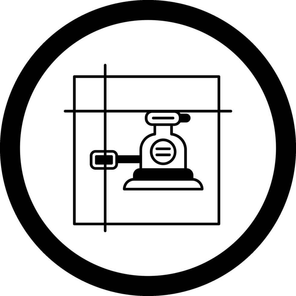 Laser Level Circle Icon vector