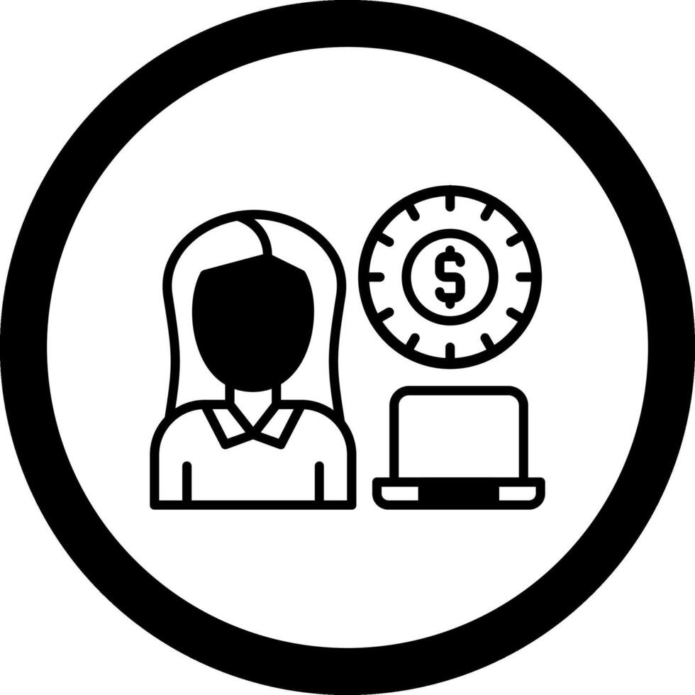 Freelancer Circle Icon vector