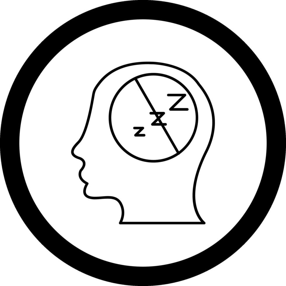 Insomnia Circle Icon vector