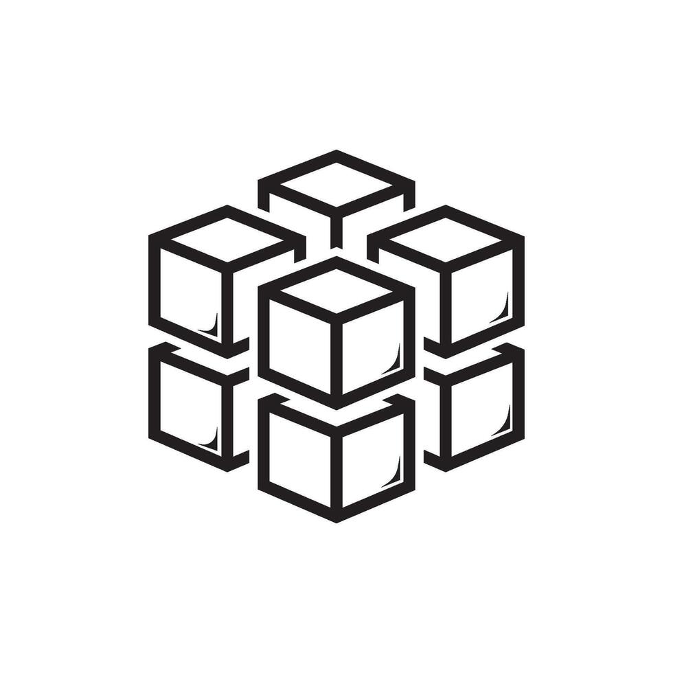 cube icon illustration vector