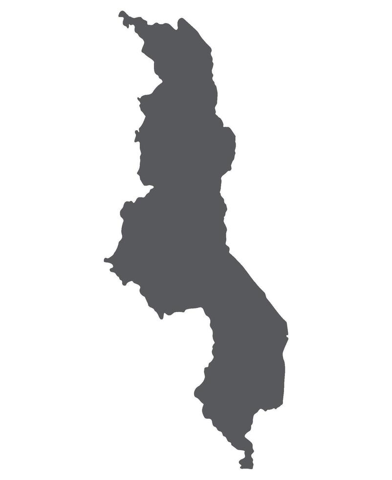 Malawi map. Map of Malawi in grey color vector