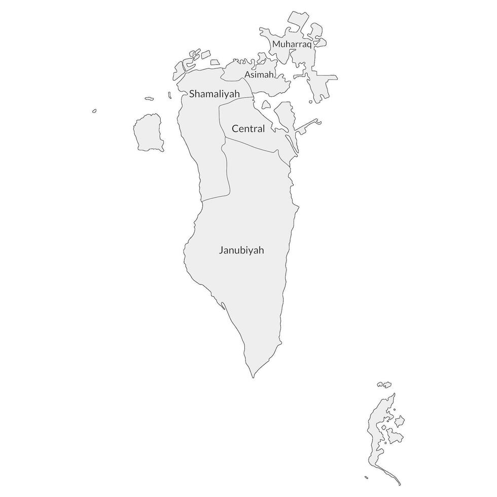 Bahrain map. Map of Bahrain vector
