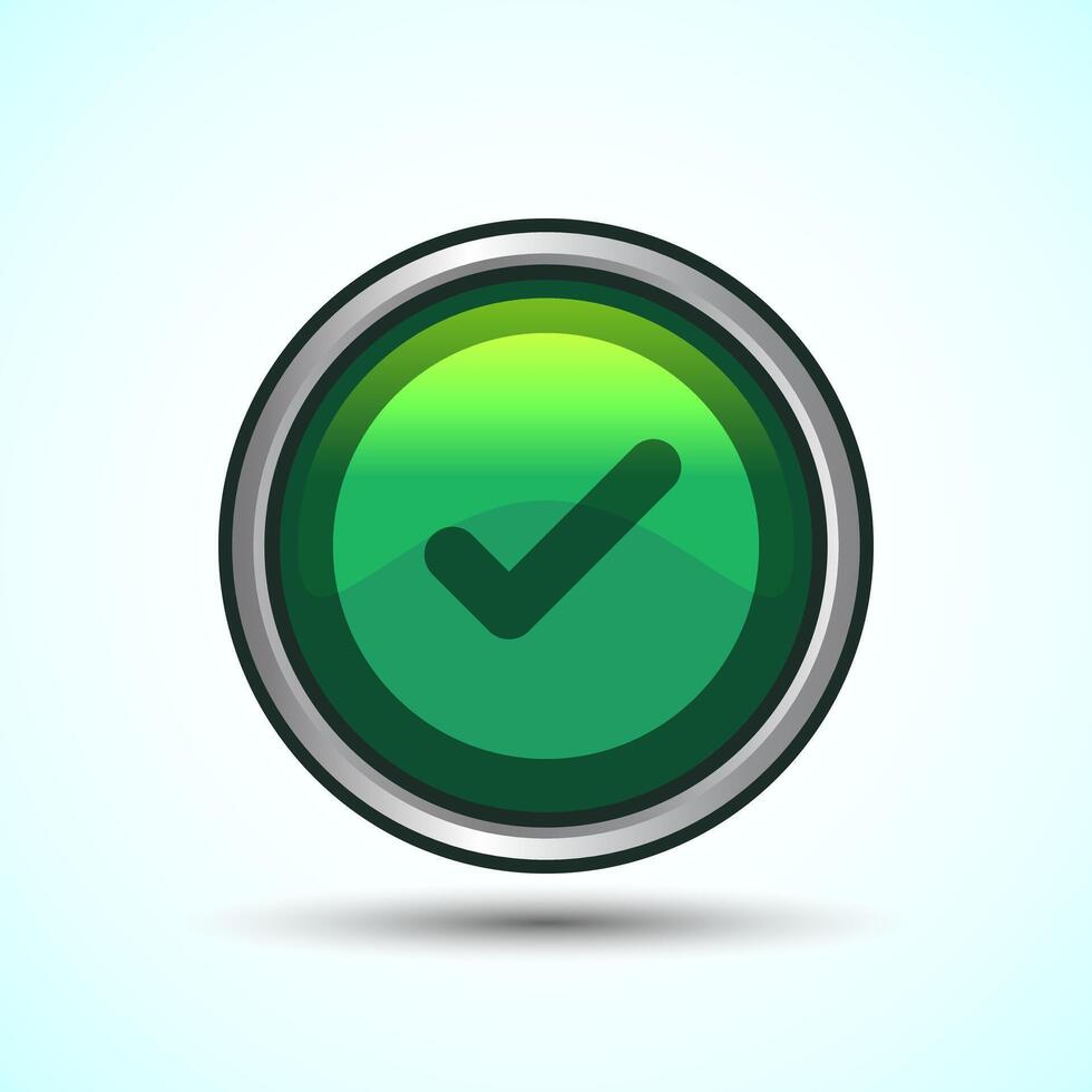 Check Mark Icon Button Set Design Illustration Tick Symbol vector