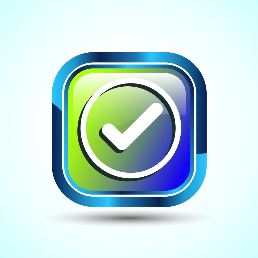 Check Mark Icon Button Set Design Illustration Tick Symbol vector