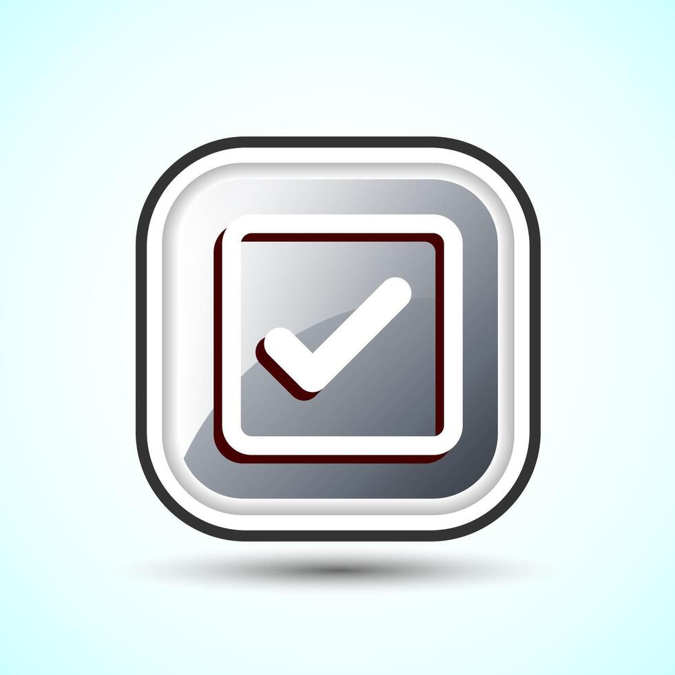 Check Mark Icon Button Set Design Illustration Tick Symbol vector