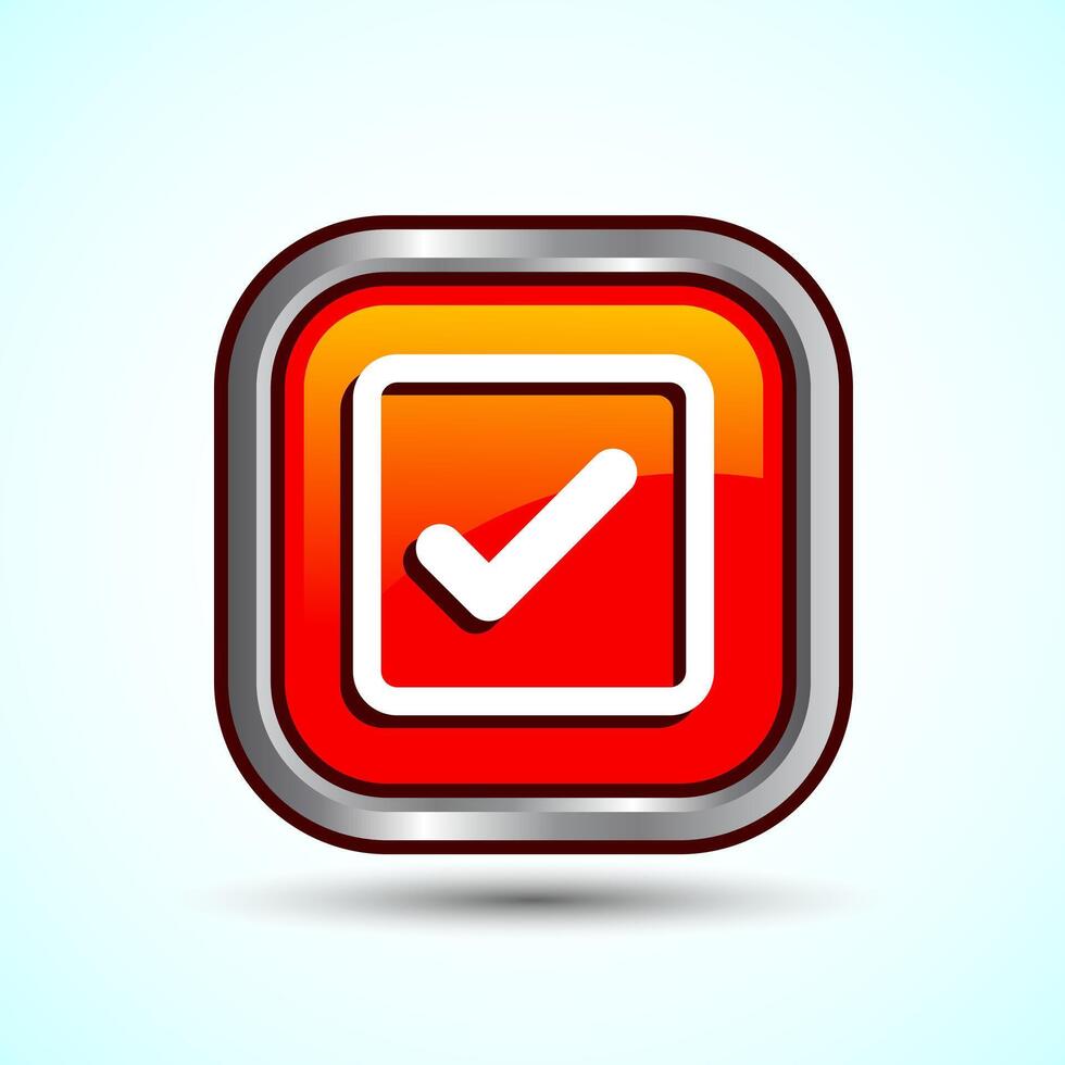 Check Mark Icon Button Set Design Illustration Tick Symbol vector
