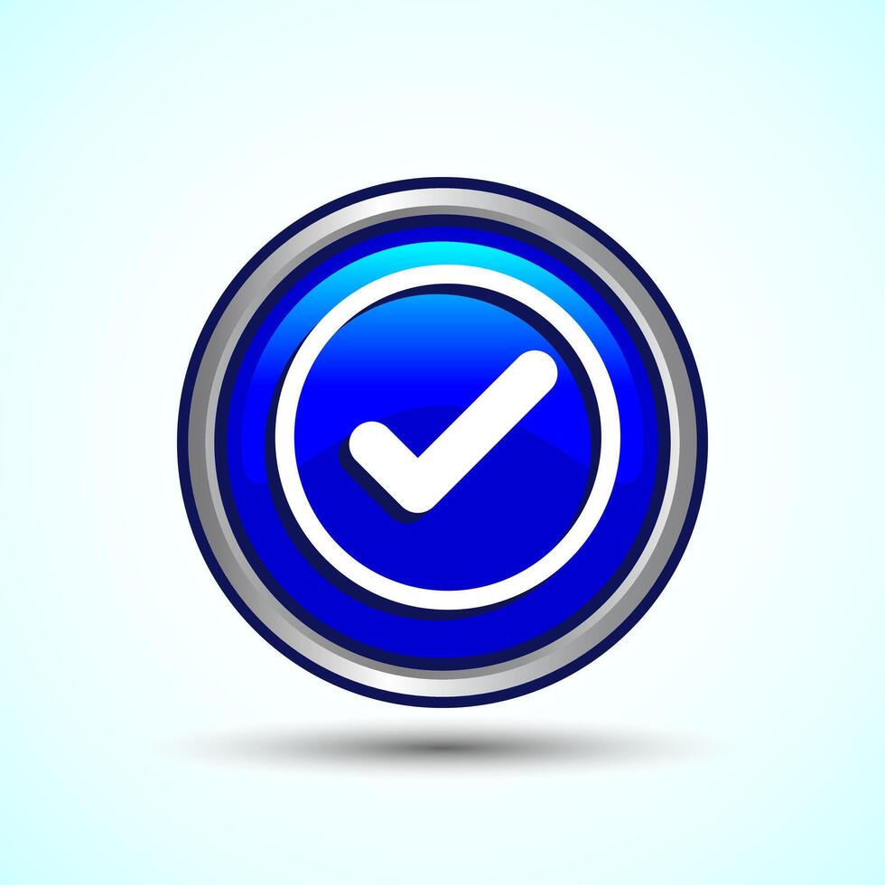 Check Mark Icon Button Set Design Illustration Tick Symbol vector