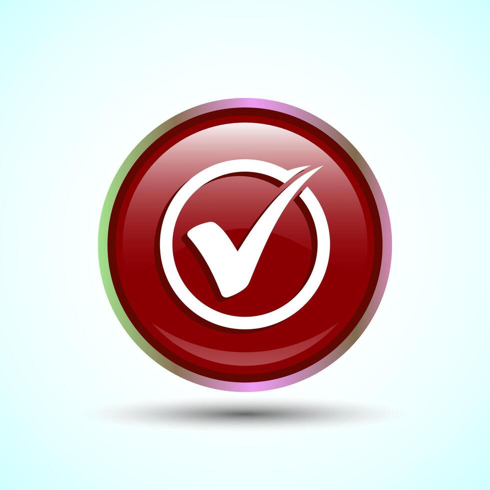 Check Mark Icon Button Set Design Illustration Tick Symbol vector