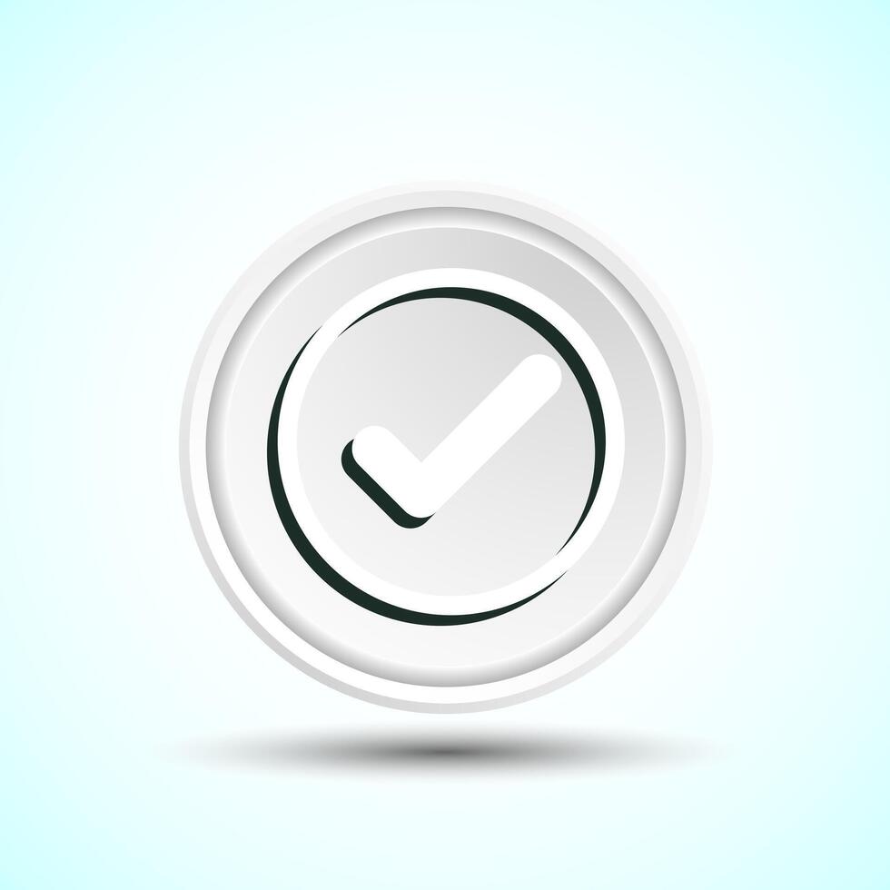 Check Mark Icon Button Set Design Illustration Tick Symbol vector