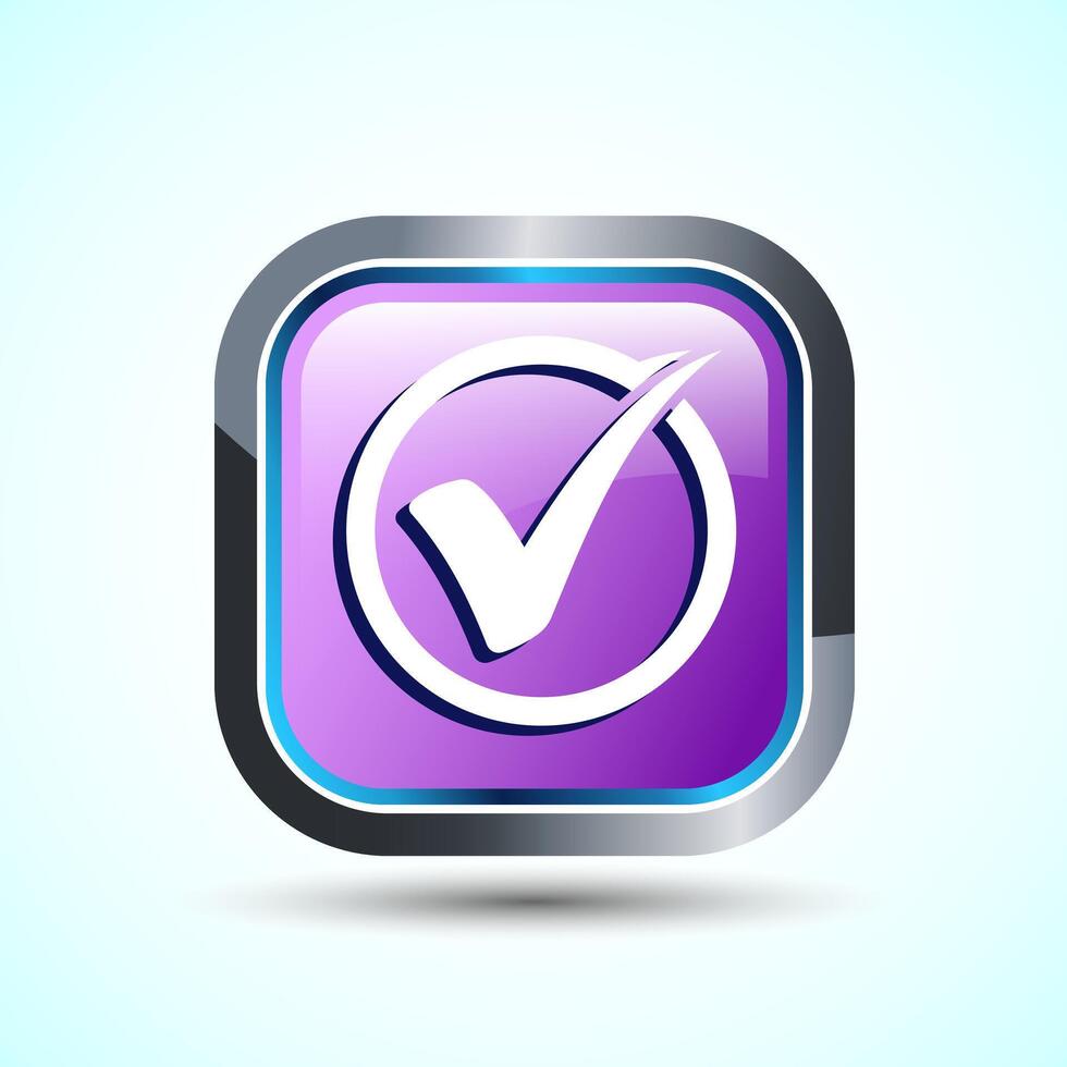 Check Mark Icon Button Set Design Illustration Tick Symbol vector