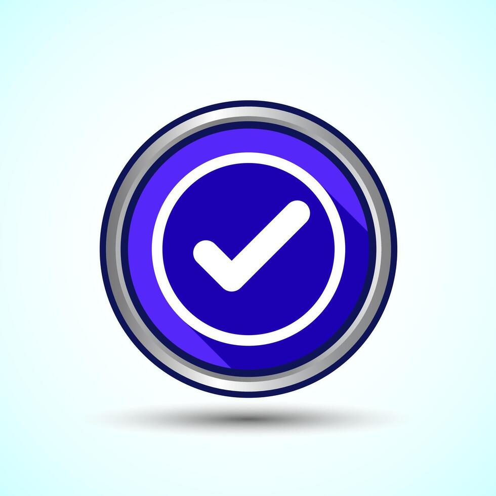 Check Mark Icon Button Set Design Illustration Tick Symbol vector