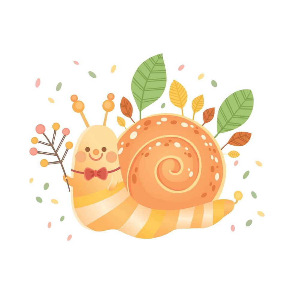 Illustration of Cute Snail vector