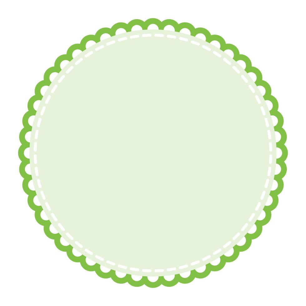 Subtle and Sophisticated Circular Blank Light Green Sticker Label Design Element vector