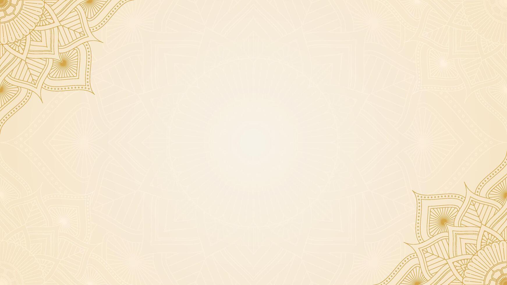 Ethereal Gold Mandala Decorated With Flower Petals Pattern Texture Background Design vector