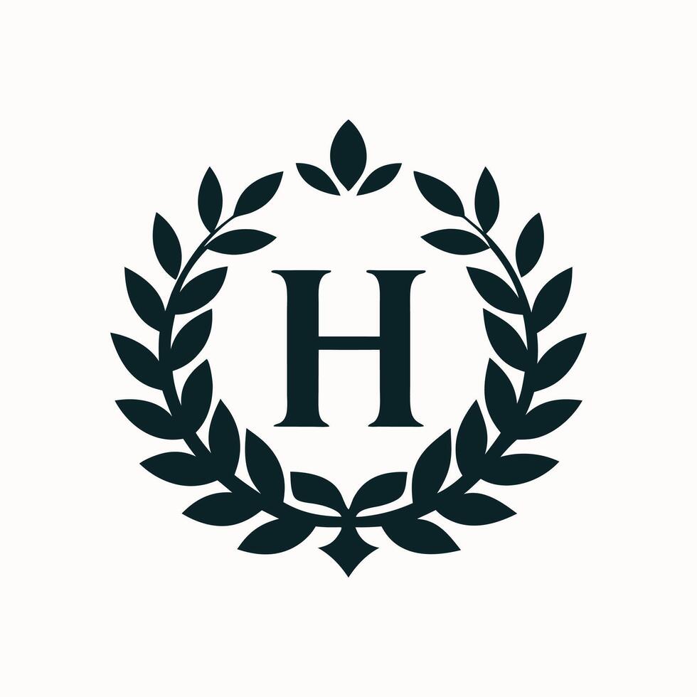 A Luxury H Letter Logo Isolated on White vector