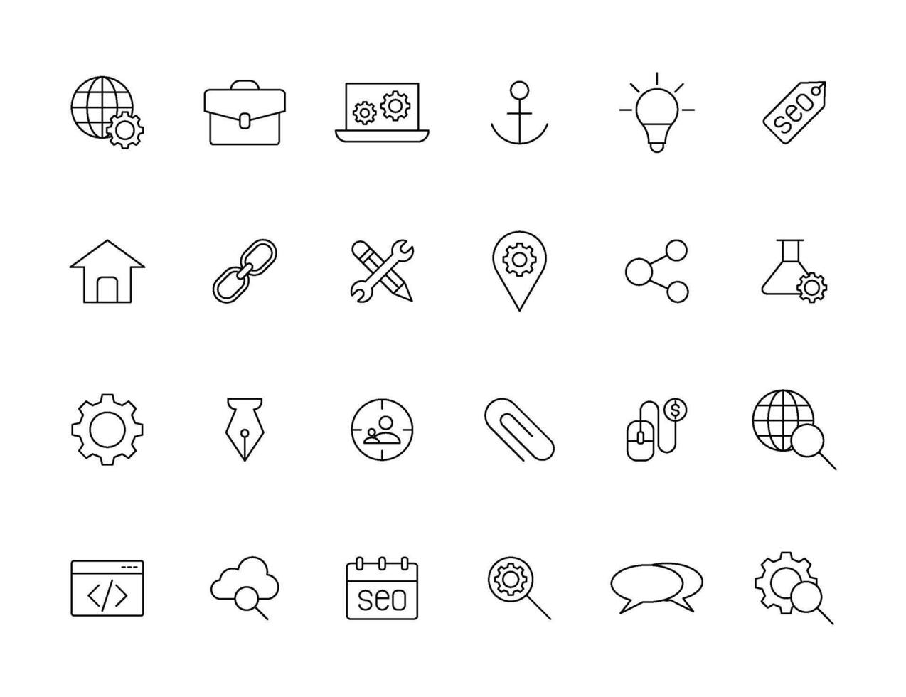 Education and Learning simple thin line icons set. Education, School, Learning, Book, study editable stroke icons vector