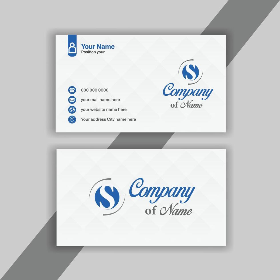 Modern, professional creative business card and name card, layout in square size. horizontal clean template design. vector