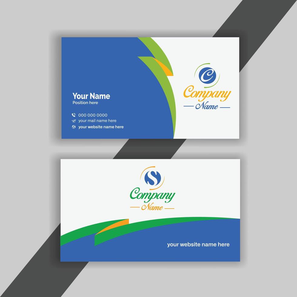 Modern, layout Simple professional creative business card and name card, layout in square size. horizontal clean template design. vector