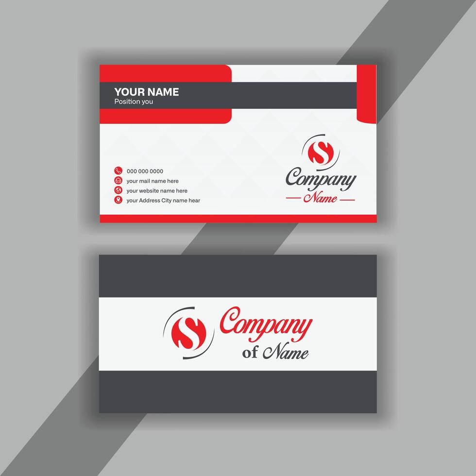 Modern, professional creative business card and name card, layout in square size. horizontal clean template design. vector