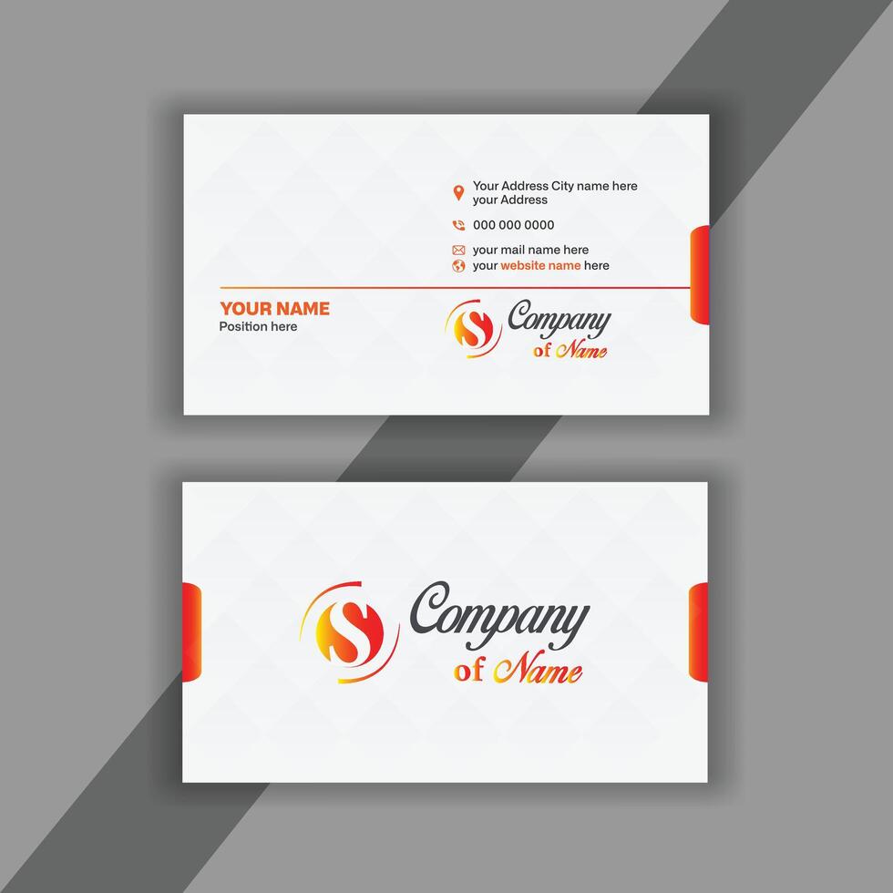 Modern, professional creative business card and name card, layout in square size. horizontal clean template design. vector
