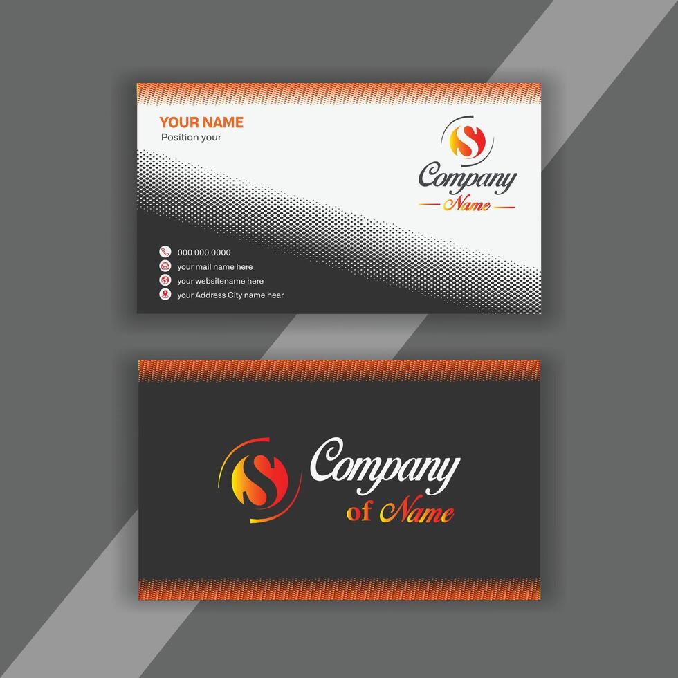 Modern, professional creative business card and name card, layout in square size. horizontal clean template design. vector