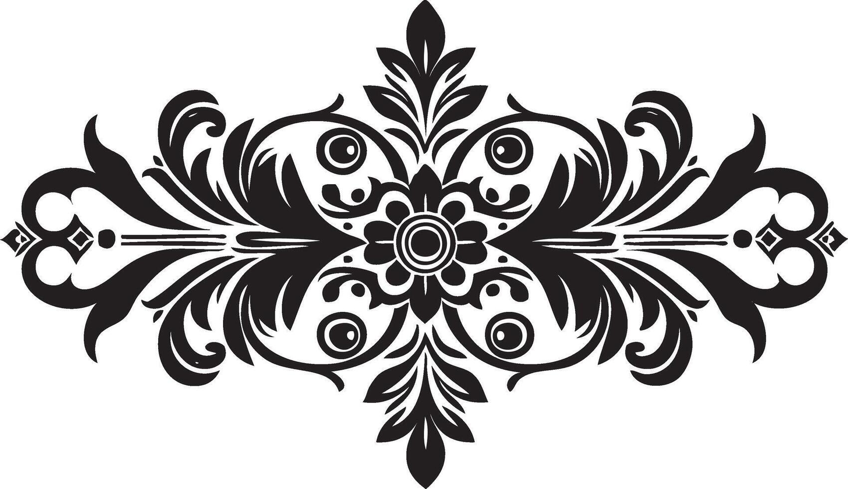 Ornament silhouette art illustration. floral vine, border, Black, Elements vector