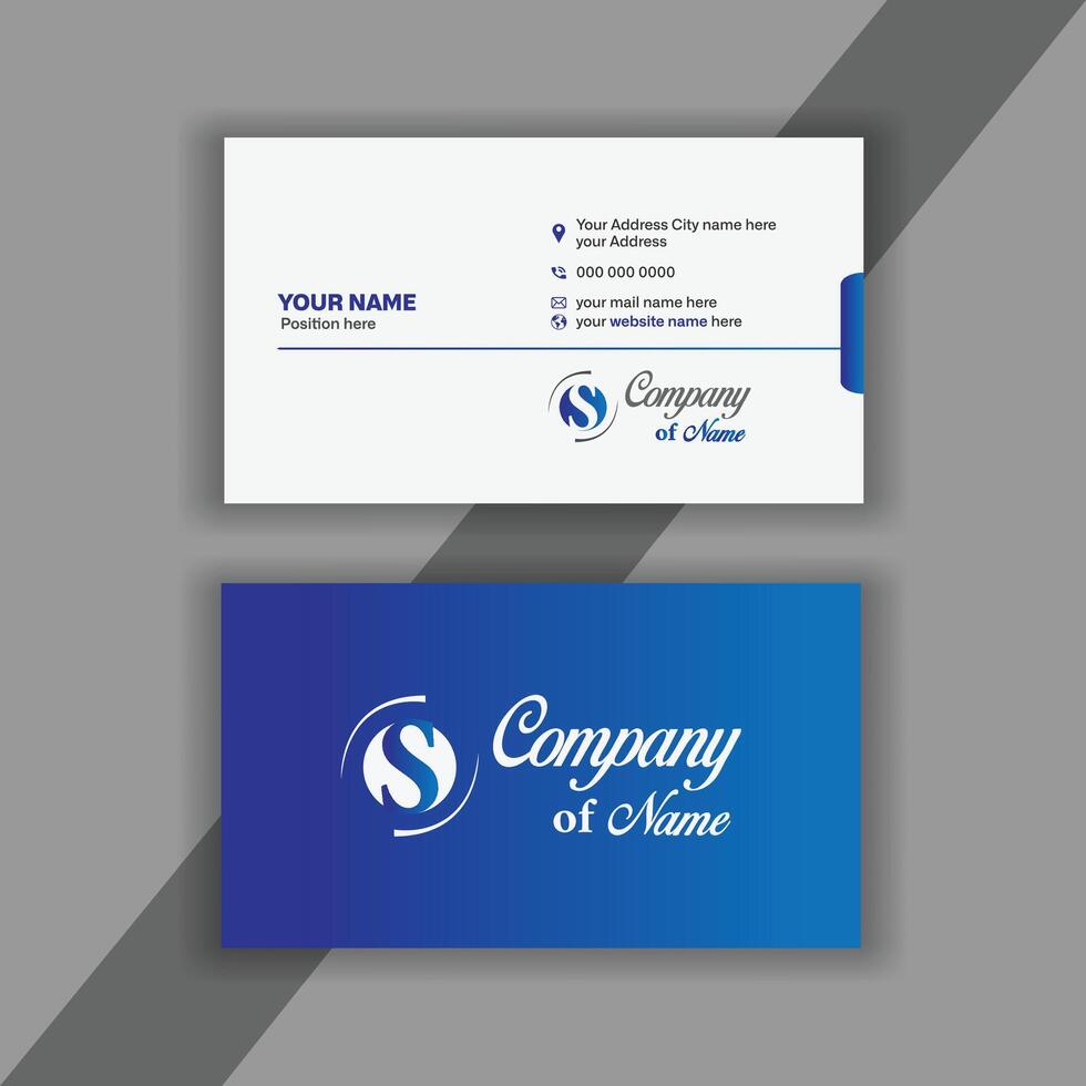 Modern, professional creative business card and name card, layout in square size. horizontal clean template design. vector