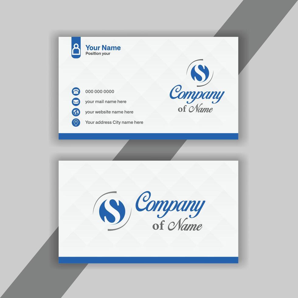 Modern, professional creative business card and name card, layout in square size. horizontal clean template design. vector
