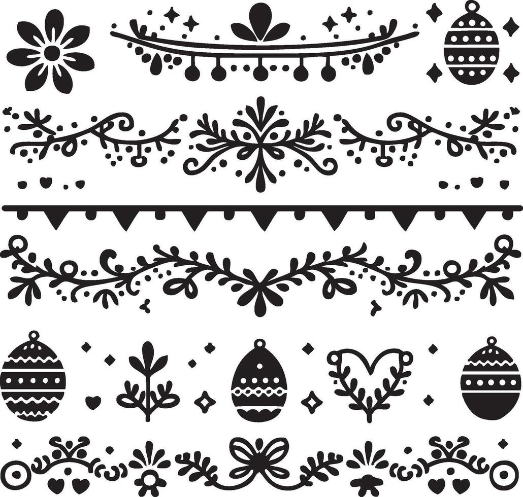 Ornament Visual arts, floral vine, border, Black, Elements vector