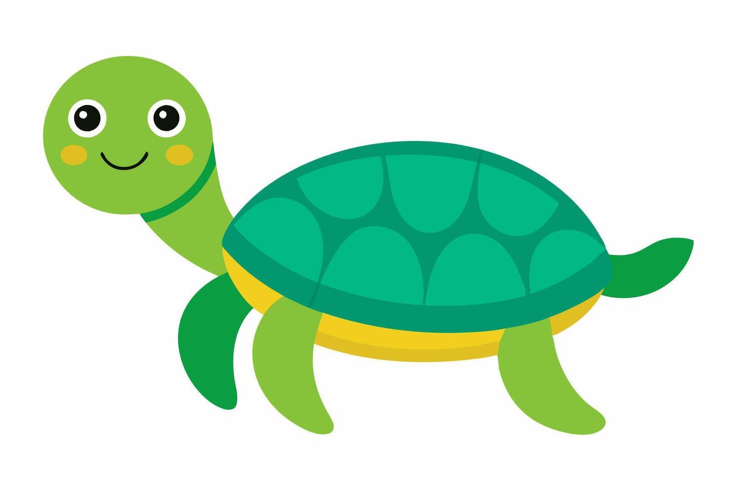 Funny Sea Turtle Illustration, Cartoons, Clipart, and Line Art Design, Funny sea turtle , cartoon, clipart, and line art design on white background. vector