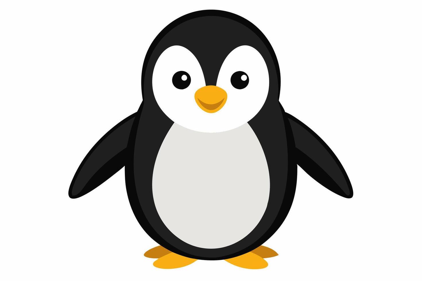 Funny Penguin Illustration, Cartoon, Clipart, Line Art Design on White Background, Funny penguin illustration, cartoon, clipart, and line art design on white background. vector