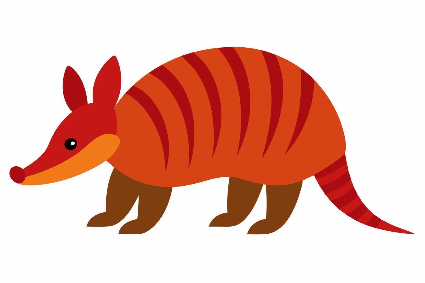 Funny Armadillo Illustration Cartoons, Clipart And Line Art Design on White Background, Funny armadillo illustration in cartoon, clipart, and line art styles on a white background. vector