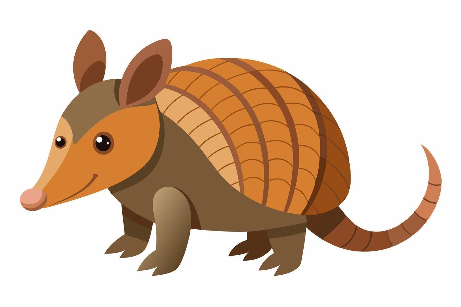Funny Armadillo Illustration Cartoons, Clipart And Line Art Design on White Background, Funny armadillo illustration in cartoon, clipart, and line art styles on a white background. vector