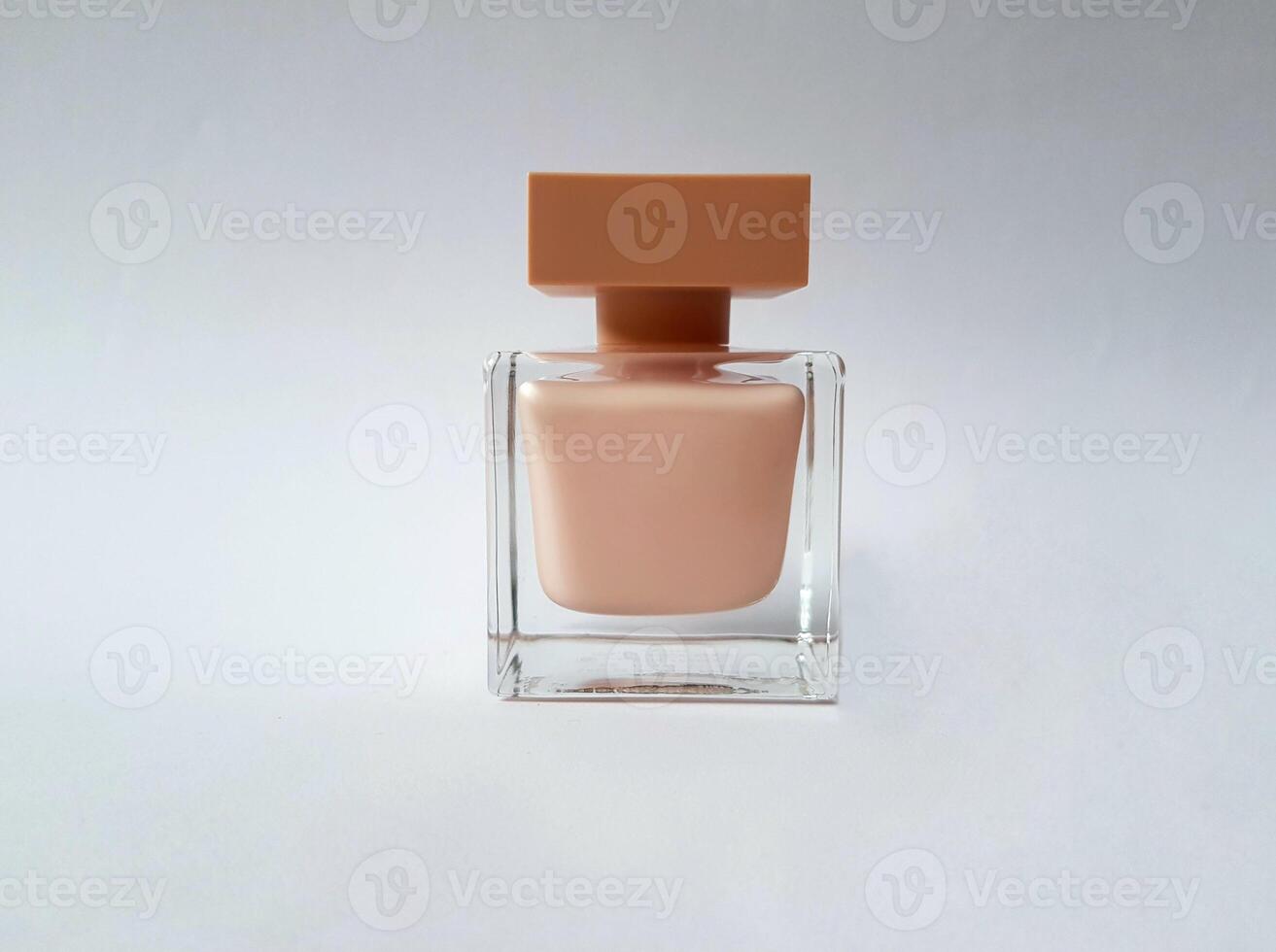 Close-up of a set of perfumed water, cream-colored shower gel in a gift box . Close-up photo on a white background