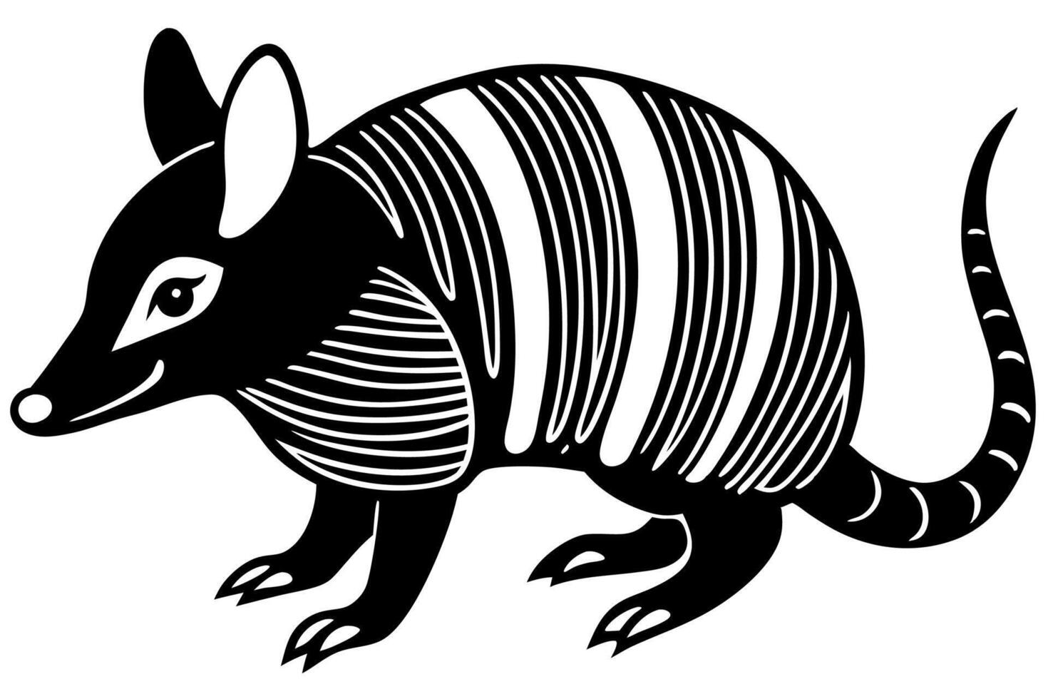 Funny Armadillo Illustration Cartoons, Clipart And Line Art Design on White Background, Funny armadillo illustration in cartoon, clipart, and line art styles on a white background. vector