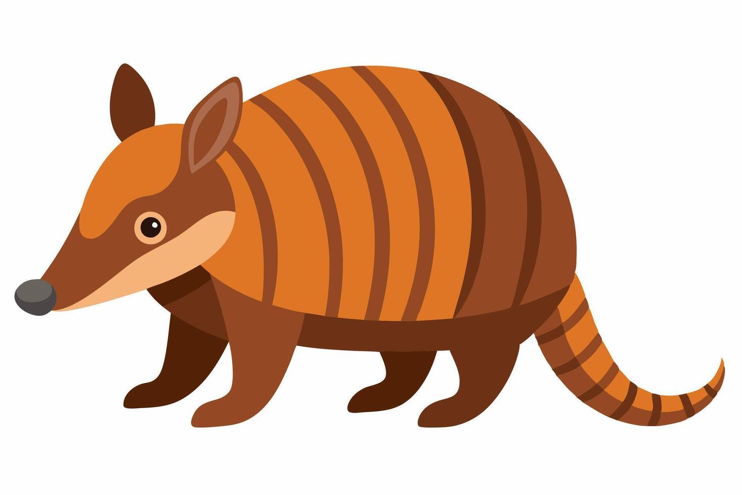 Funny Armadillo Illustration Cartoons, Clipart And Line Art Design on White Background, Funny armadillo illustration in cartoon, clipart, and line art styles on a white background. vector