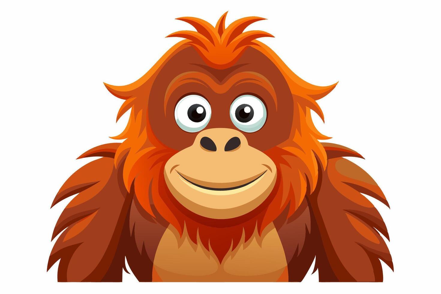 Funny Orangutan Illustration Cartoons, Clipart, Line Art on White Background, Funny orangutan illustration with a white background, perfect for cartoons and clipart vector