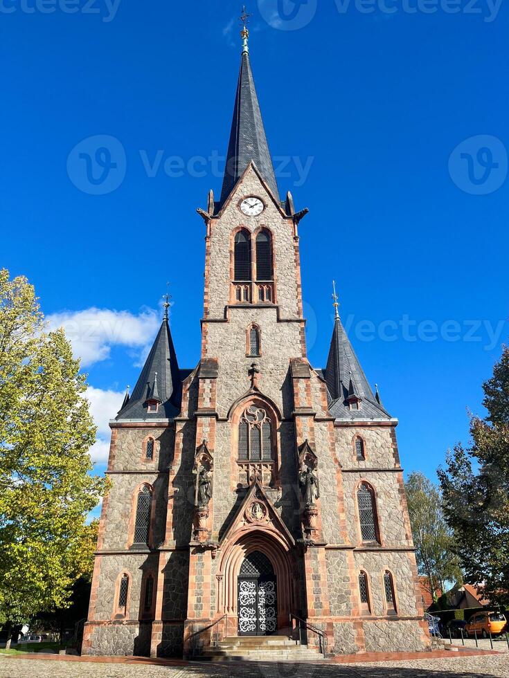 Evangelical Church St. Nicholas Church in Wilsdruff, Germany photo