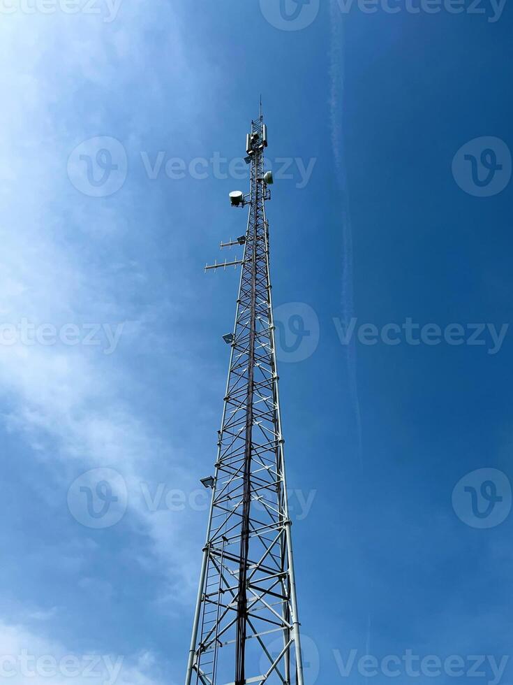 A base station in radio communications, mobile communications tower, is a system complex of transceiver equipment that provides centralized maintenance of a group of terminal subscriber devices photo